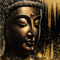 Elegant Buddha Peace Crystal Glass Painting for Styling Décor