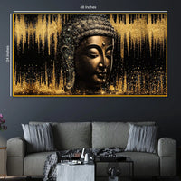 Elegant Buddha Peace Crystal Glass Painting for Styling Décor