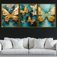 Elegant Butterfly Fantasy Acrylic Painting Set of 3