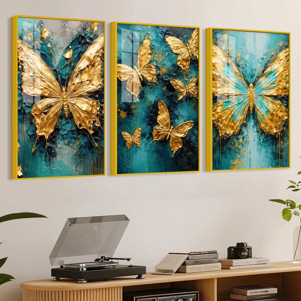 Elegant Butterfly Fantasy Acrylic Painting Set of 3
