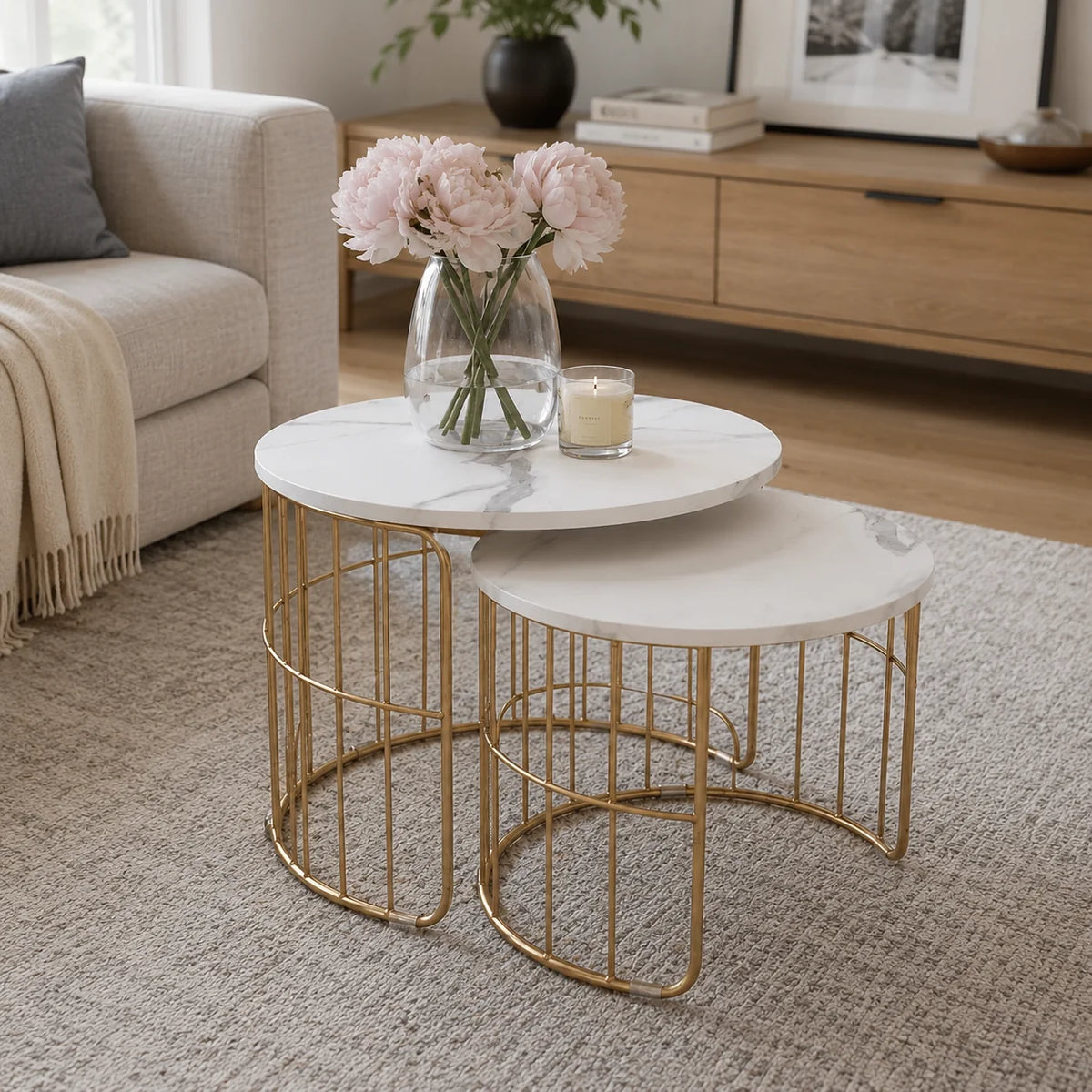Elegant Coffee Tables Set of 2