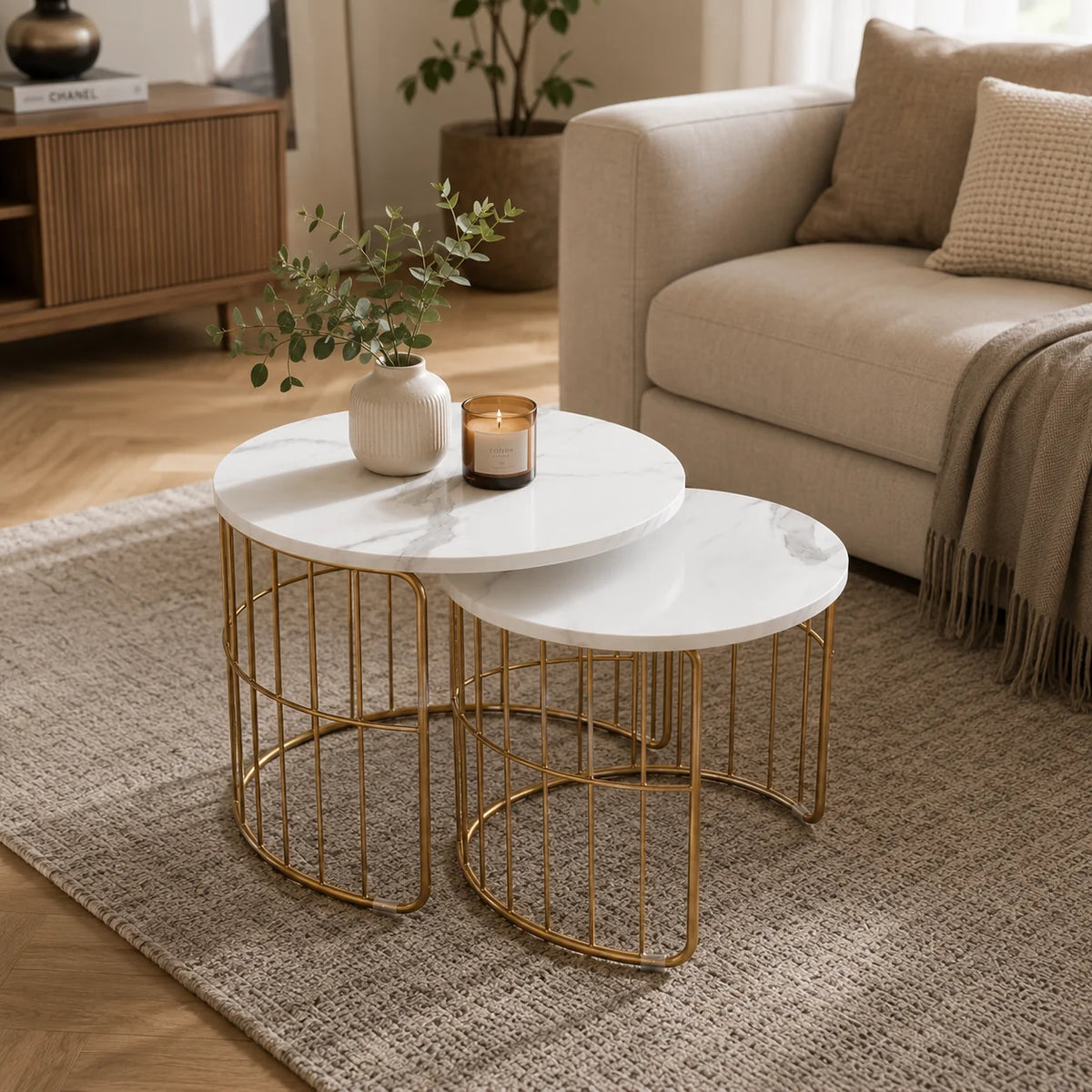 Elegant Coffee Tables Set of 2