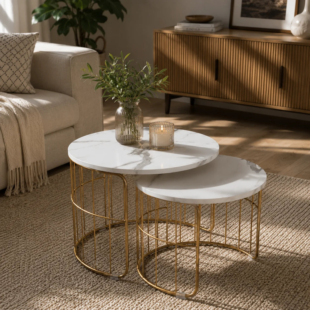 Elegant Coffee Tables Set of 2