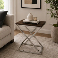 Elegant Cross Leg Side Table for Home