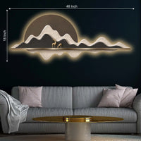 Elegant Deer Valley Premium Crystal Glass Backlit LED Wall Art