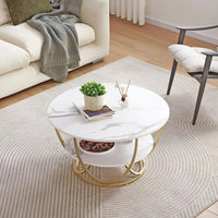 Elegant Design Modern Round Metal Finish Center Table