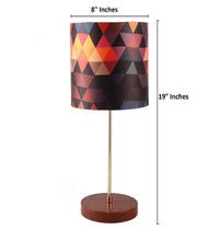 Elegant Designer Printed Cylindrical Shaped Table Lamp