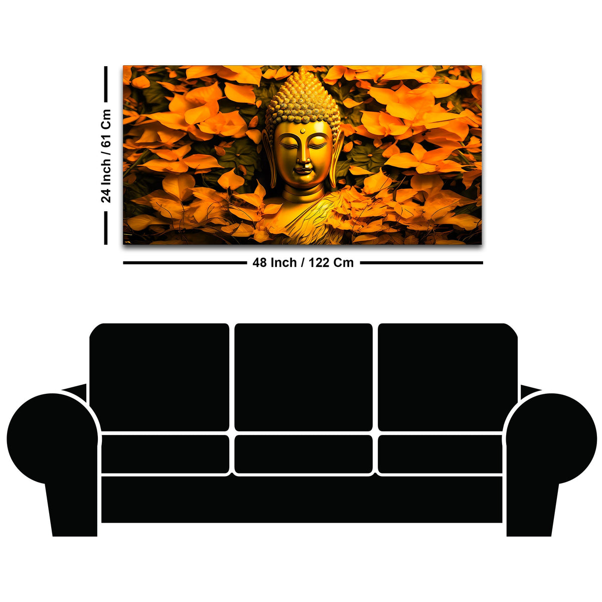 Elegant Divine Buddha Canvas Wall Décor Painting