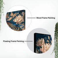 Elegant Floral Abstract Peacock Canvas Painting for Home