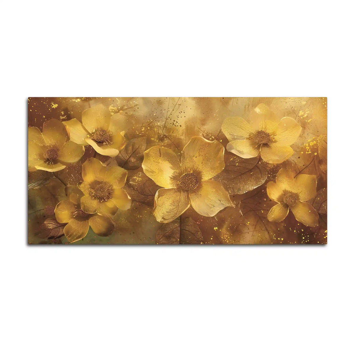 Elegant Floral Canvas Wall Art Modern Abstract Painting for Luxury Home Decor
