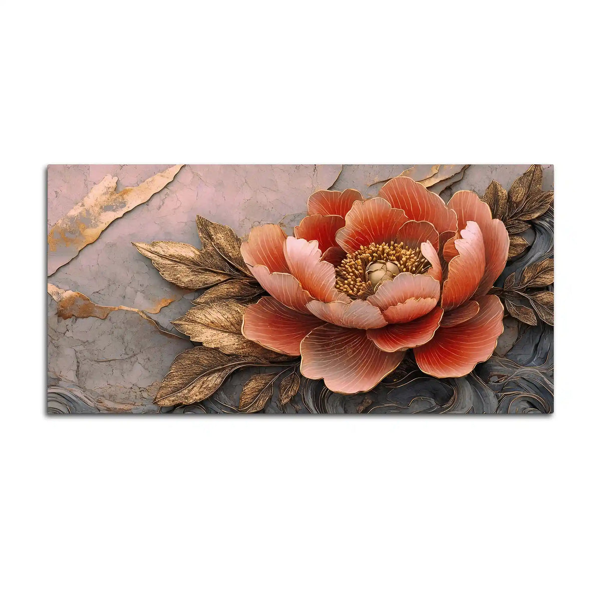 Elegant Floral Wall Art Canvas Painting for Modern Home Interiors