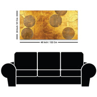 Elegant Gold Abstract Circle Canvas Wall Painting for Home & Office