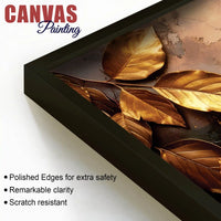 Elegant Gold Leaf Wall Art Canvas Painting for Luxury Décor