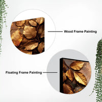 Elegant Gold Leaf Wall Art Canvas Painting for Luxury Décor