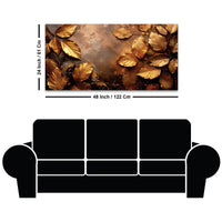 Elegant Gold Leaf Wall Art Canvas Painting for Luxury Décor