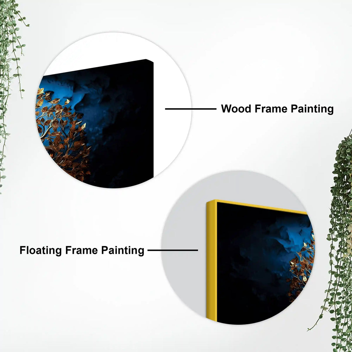 Elegant Golden Tree Wall Art Canvas Painting