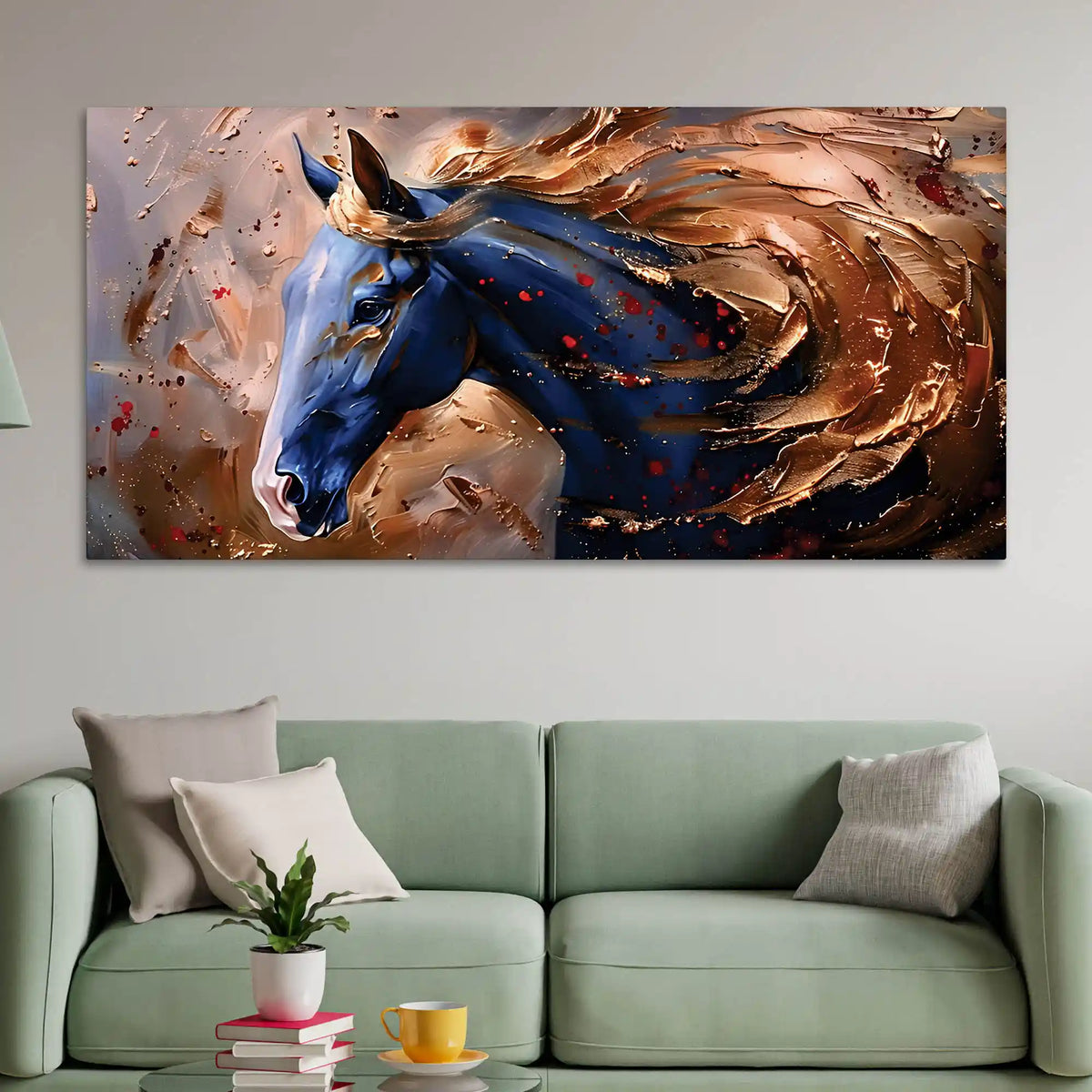 Elegant Horse Canvas Painting for Home Decor