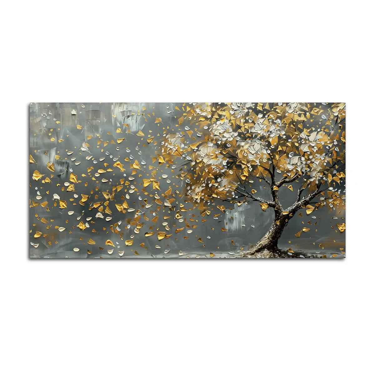 Elegant Leaves Tree Canvas Wall Art Abstract Home Decor Painting