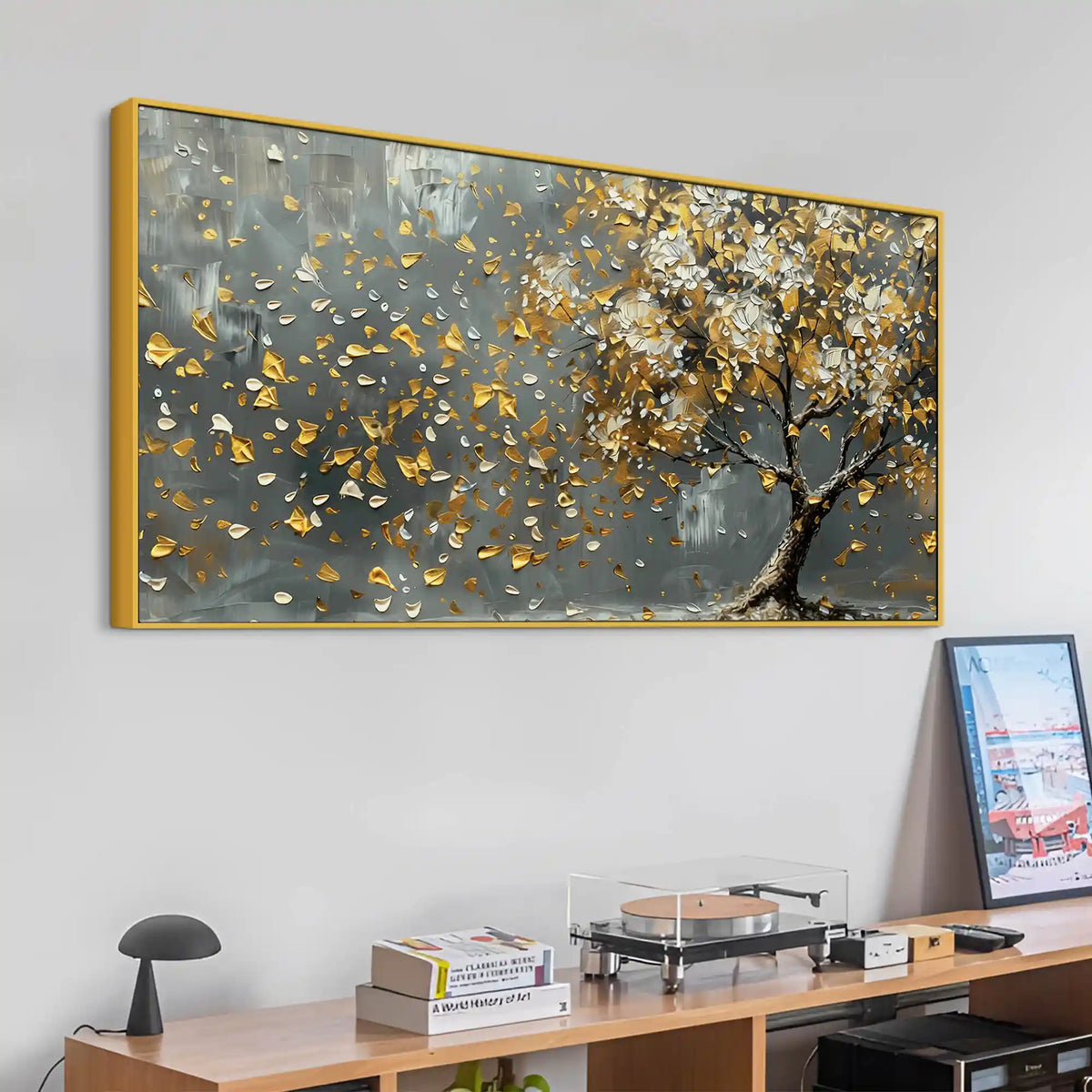 Elegant Leaves Tree Canvas Wall Art Abstract Home Decor Painting