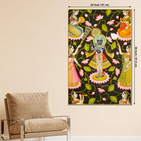Elegant Lord Shree Krishna & Gopis Canvas Wall Painting