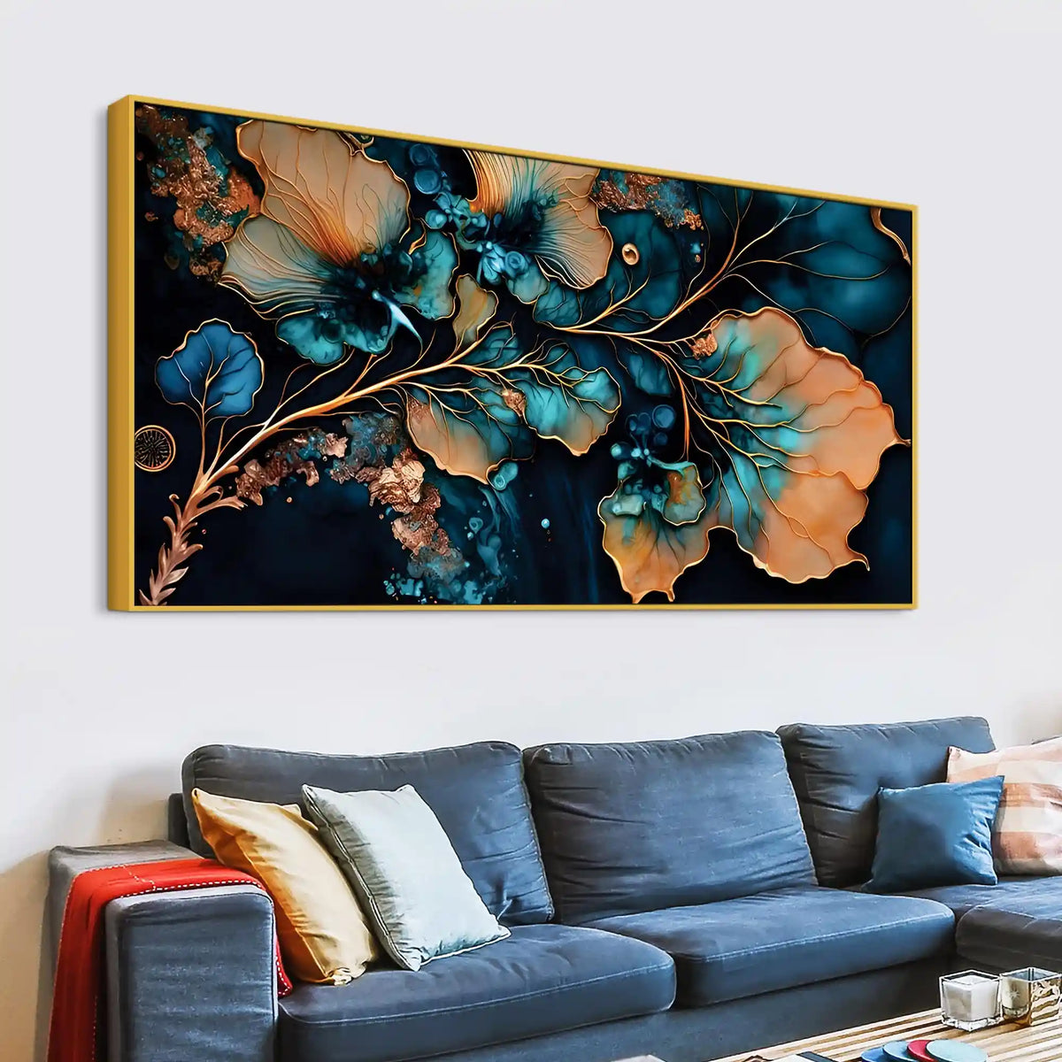 Elegant Luxury Abstract Flower Canvas Wall Painting