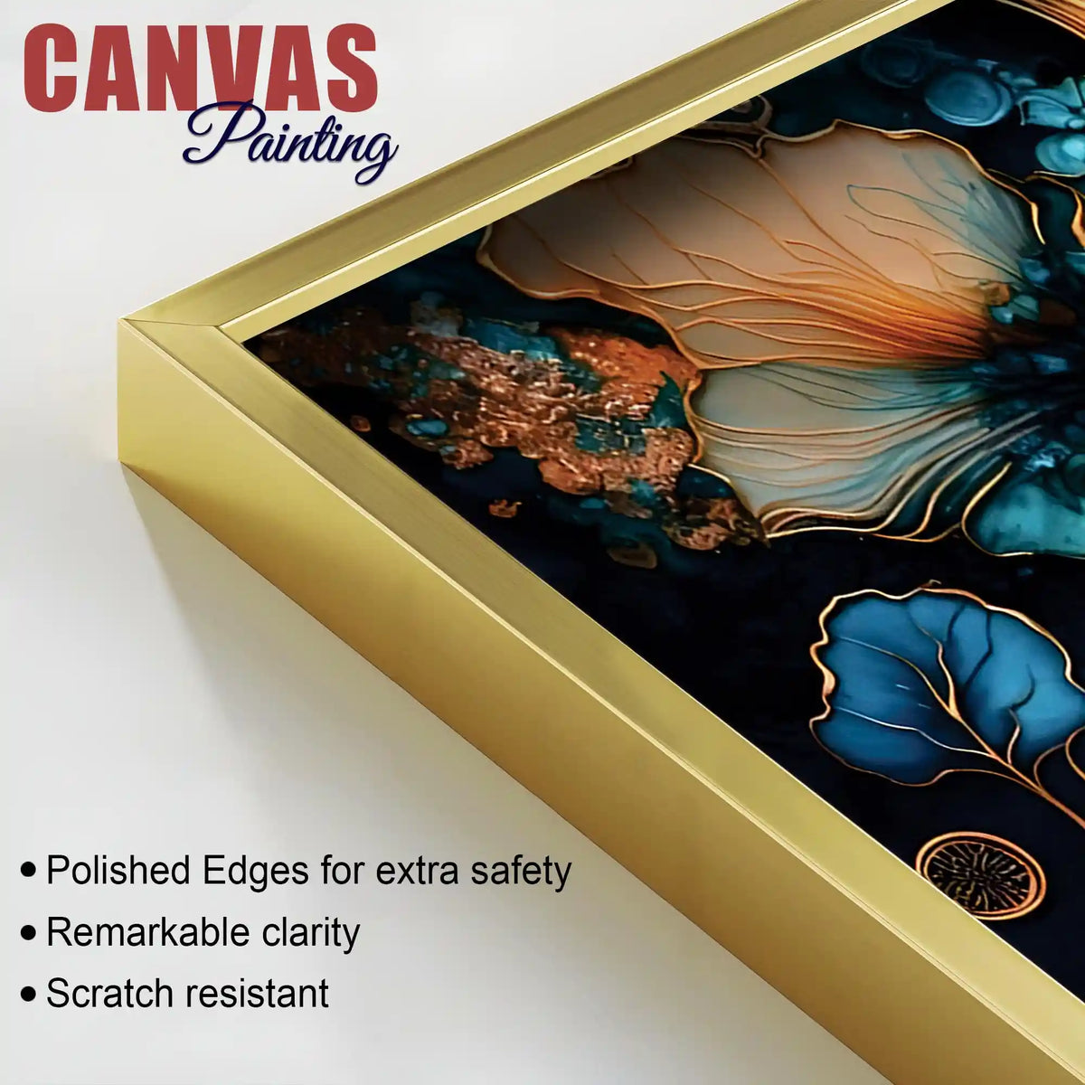 Elegant Luxury Abstract Flower Canvas Wall Painting