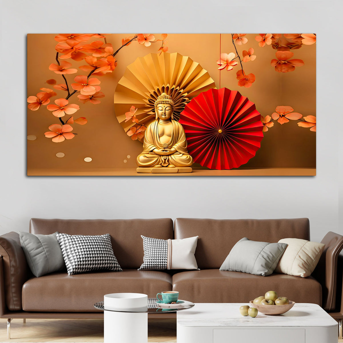 Elegant Luxury Buddha Wall Painting for Modern Living Room