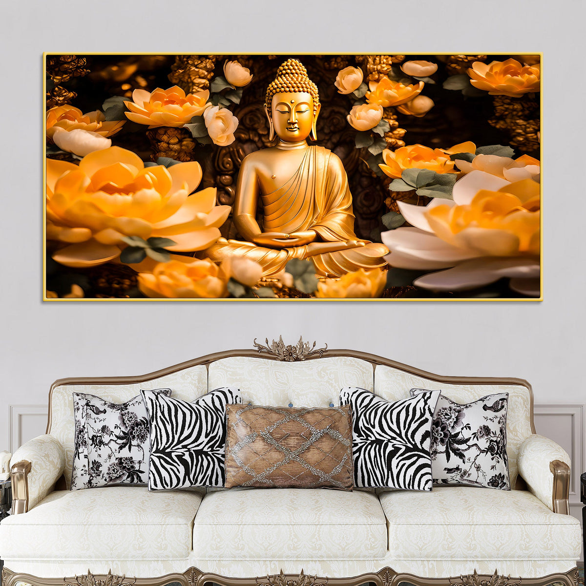 Elegant Modern Buddha Wall Painting for Decoration