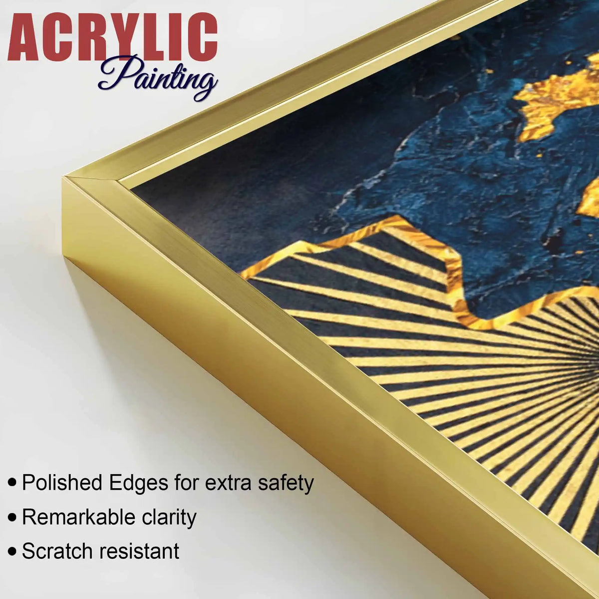 Elegant Modern Texture Acrylic Floating Painting Set of 3