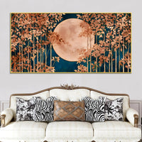 Elegant Moonlight Forest Canvas Wall Art Painting