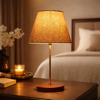 Elegant Night Lamp with Aluminum Base Table Lamp Shade