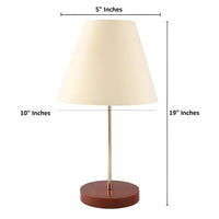 Elegant Night Lamp with Aluminum Base Table Lamp Shade