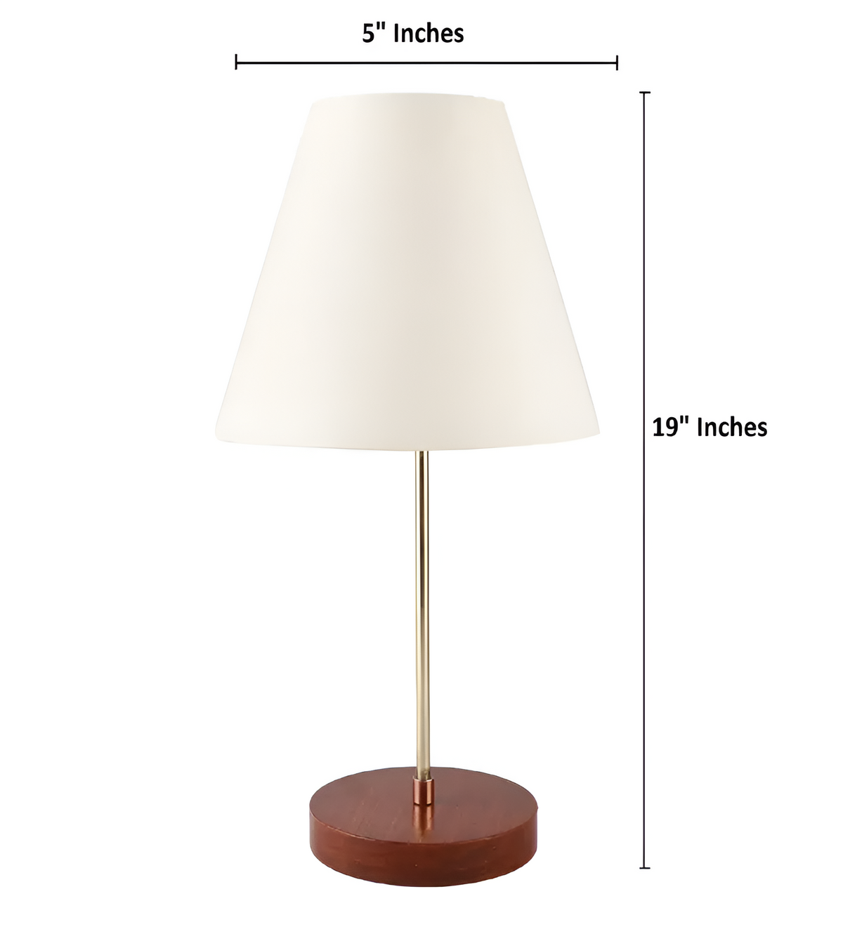 Elegant Night Lamp with Wooden Base Table Lamp White Shade