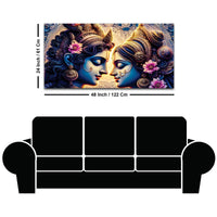 Elegant Radha Krishna Spiritual Painting for Living Room