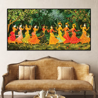 Elegant Raslila Spiritual Canvas Painting for Wall Décor