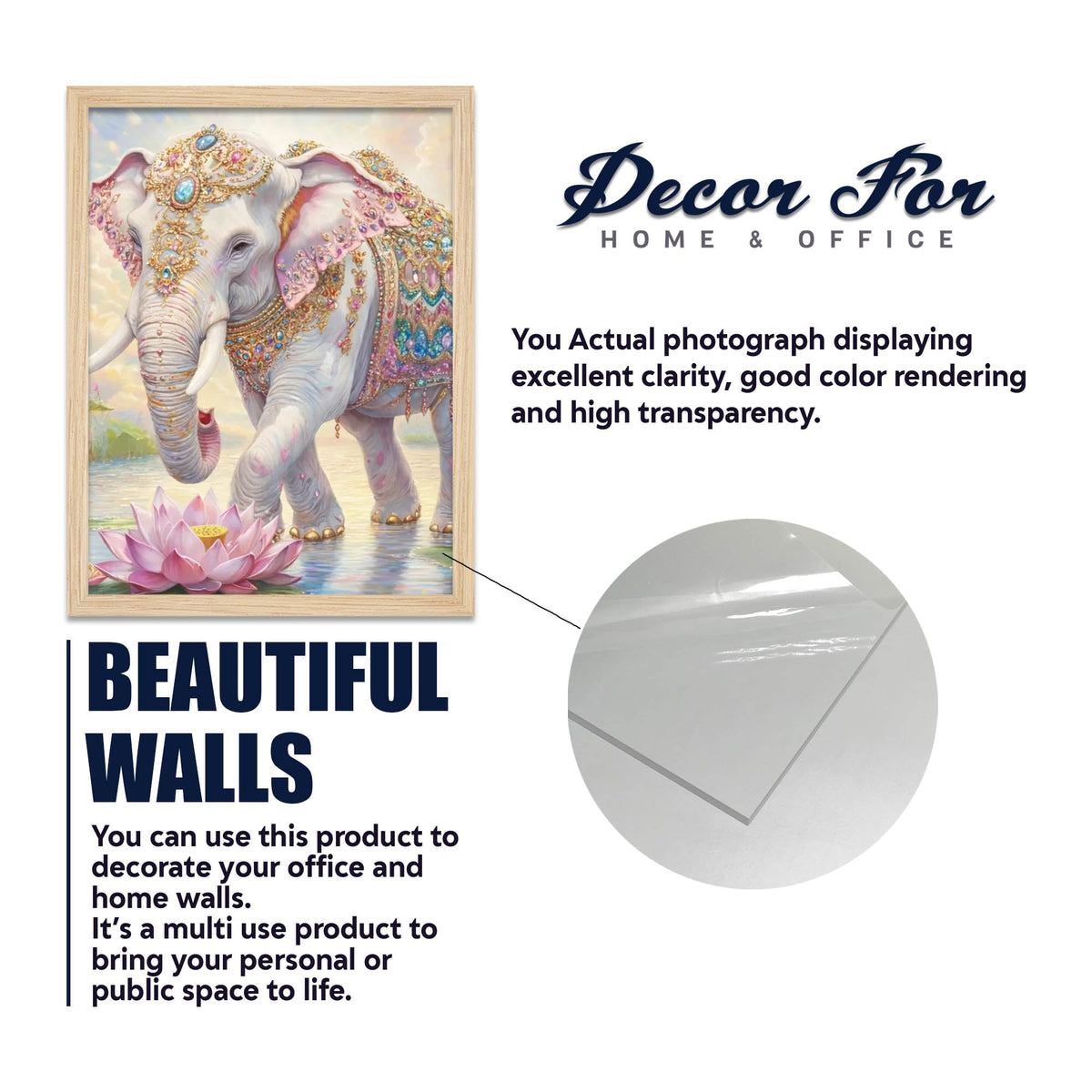 Elegant Royal Palace Animal Wall Frame Set of Four