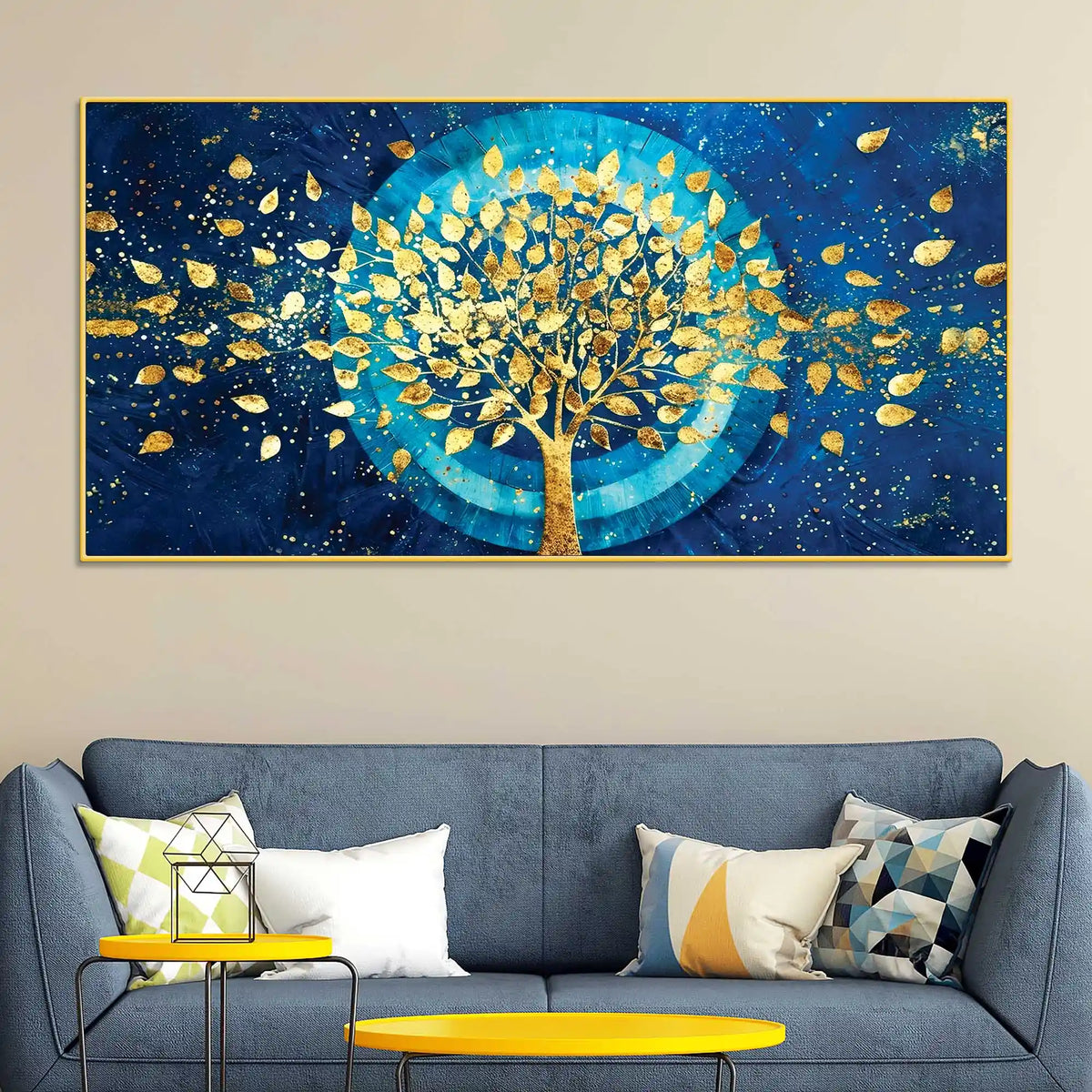 Elegant Tree of Life Abstract Canvas Painting for Home & Office Décor
