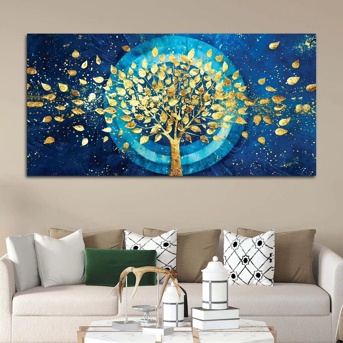 Elegant Tree of Life Abstract Canvas Painting for Home & Office Décor