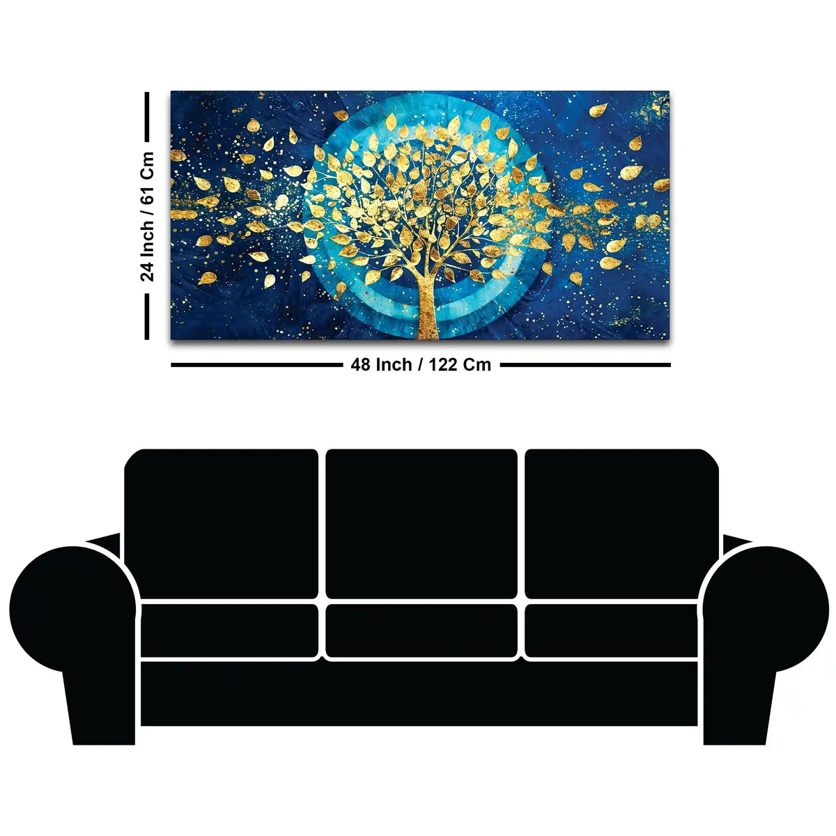 Elegant Tree of Life Abstract Canvas Painting for Home & Office Décor