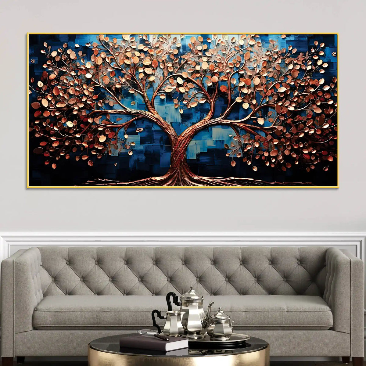 Elegant Tree of Life Canvas Painting for Modern Homes
