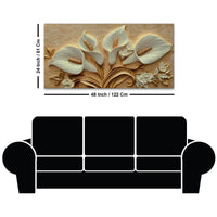 Elegant White Calla Lily Canvas Painting Wall Art for Living Room Decor