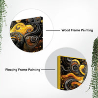 Elephant of Prosperity Walking in Golden Fields Psychedelic Canvas Wall Painting