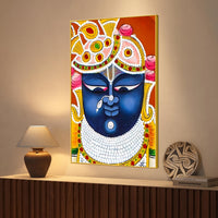 Enchanting Lord Shreenathji Pichwai Style Portrait Canvas Painting