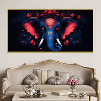 Eternal Lord Shri Ganesha Stylish Canvas Wall Painting for Home & Office Decor