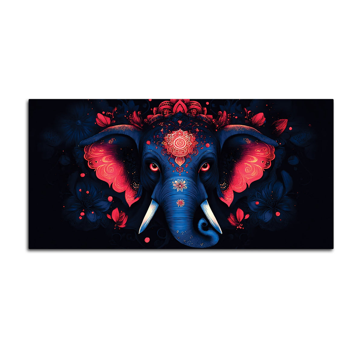 Eternal Lord Shri Ganesha Stylish Canvas Wall Painting for Home & Office Decor
