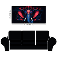 Eternal Lord Shri Ganesha Stylish Canvas Wall Painting for Home & Office Decor
