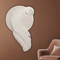 Ethereal Feather Moonlight Premium Crystal Glass Backlit LED Wall Art