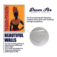 Ethnic African Woman Art Wall Frame Set of Four