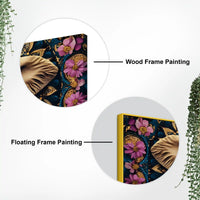 Ethnic Elephant Canvas Floral Wall Art Painting for Home Decor