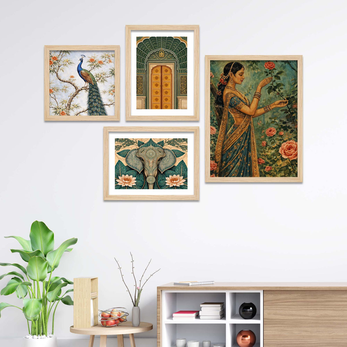 Ethnic Home Decor Wall Frame Set of Four
